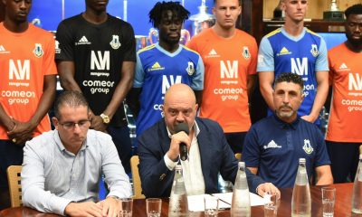 Sliema Wanderers president Keith Perry speaks to a press conference