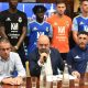 Sliema Wanderers president Keith Perry speaks to a press conference