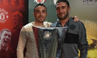 Qala Saints player Manwel Xerri and Żebbuġ Rovers goalkeeper Leonard Camilleri.